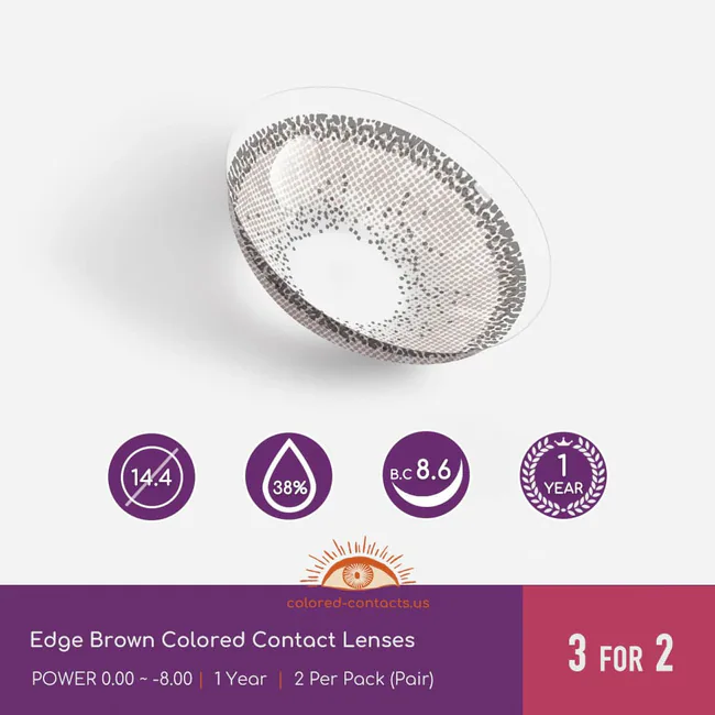 Edge Brown Colored Contact Lenses