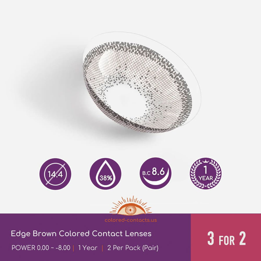 Edge Brown Colored Contact Lenses