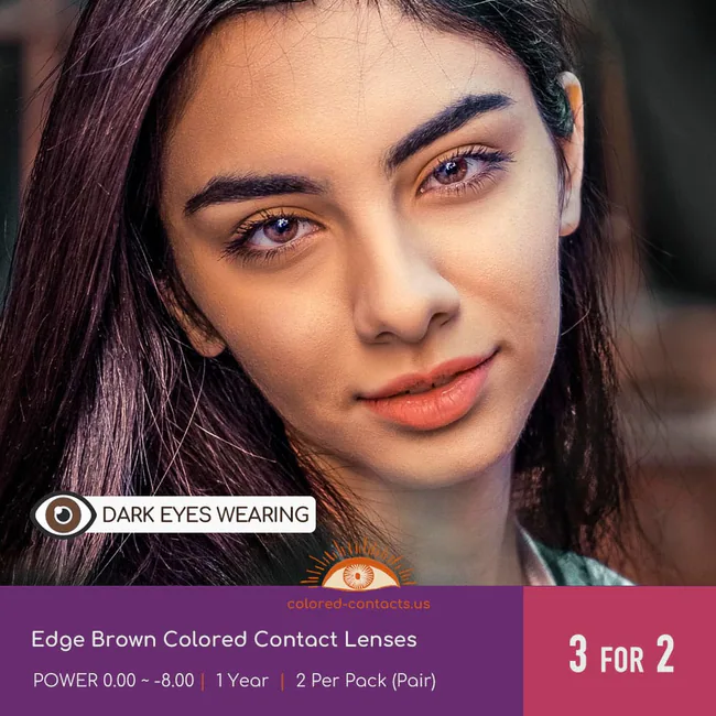 Edge Brown Colored Contact Lenses