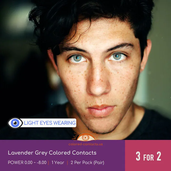 Lavender Grey Colored Contacts
