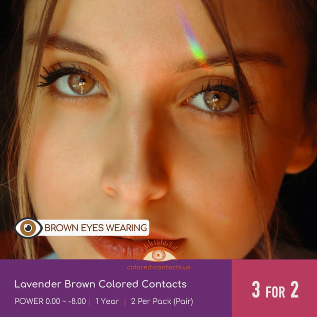 Lavender Brown Colored Contacts - Ccus Eyewear · Premium Colored Contacts Lavender Brown Colored Contacts