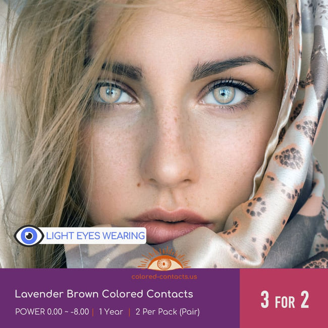 Lavender Brown Colored Contacts - Ccus Eyewear · Premium Colored Contacts Lavender Brown Colored Contacts