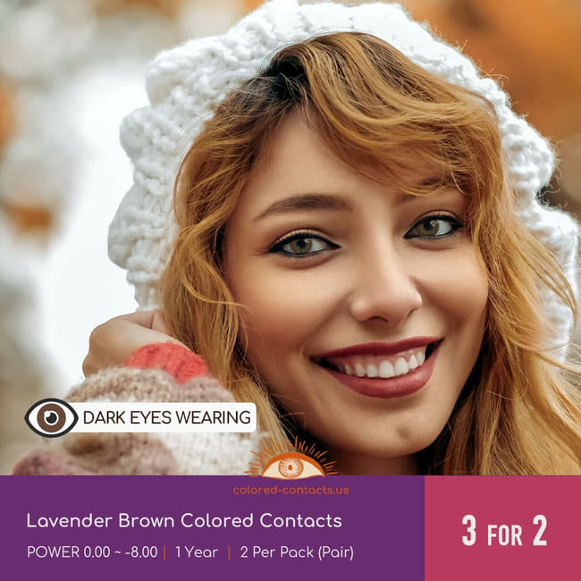 Lavender Brown Colored Contacts - Ccus Eyewear · Premium Colored Contacts Lavender Brown Colored Contacts