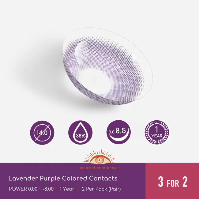 Lavender Purple Colored Contacts