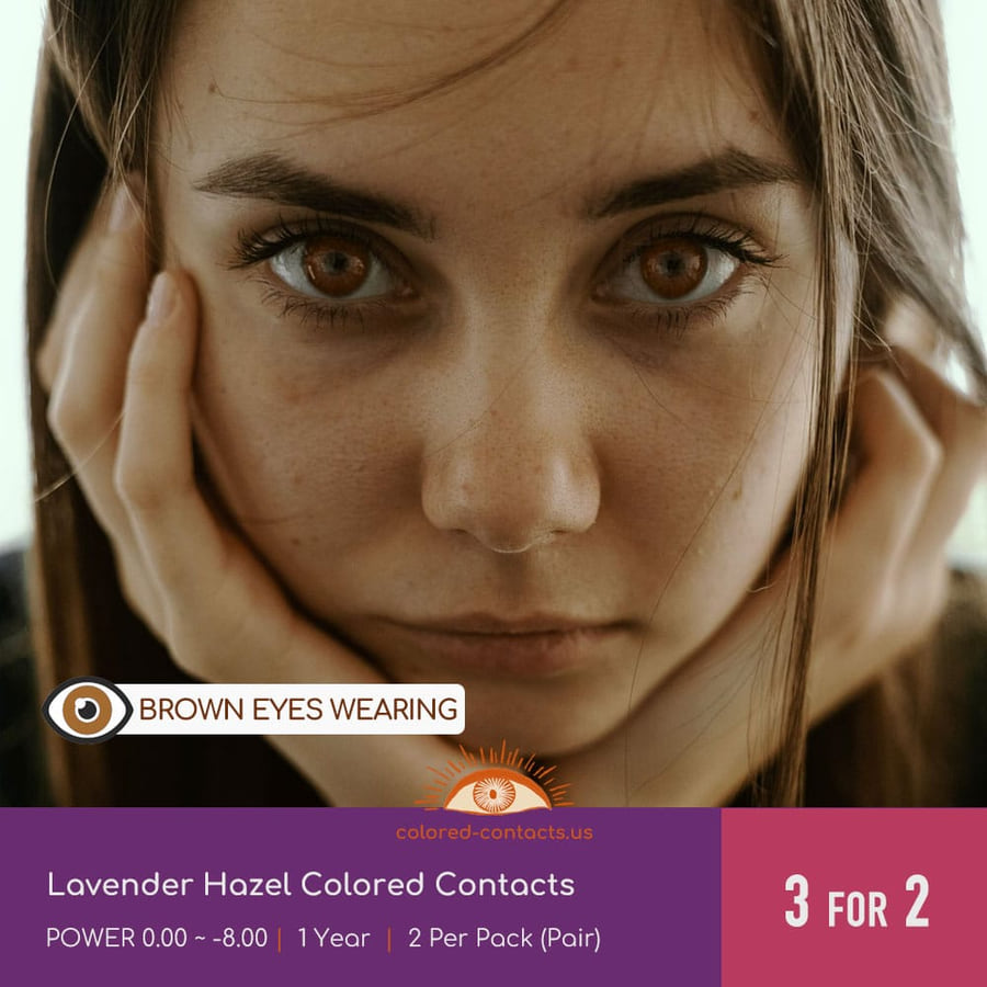 Lavender Hazel Colored Contacts - Ccus Eyewear · Premium Colored Contacts Lavender Hazel Colored Contacts