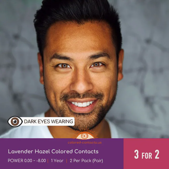 Lavender Hazel Colored Contacts - Ccus Eyewear · Premium Colored Contacts Lavender Hazel Colored Contacts