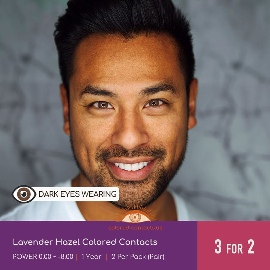 Lavender Hazel Colored Contacts - Ccus Eyewear · Premium Colored Contacts Lavender Hazel Colored Contacts