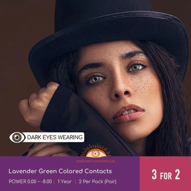 Lavender Green Colored Contacts