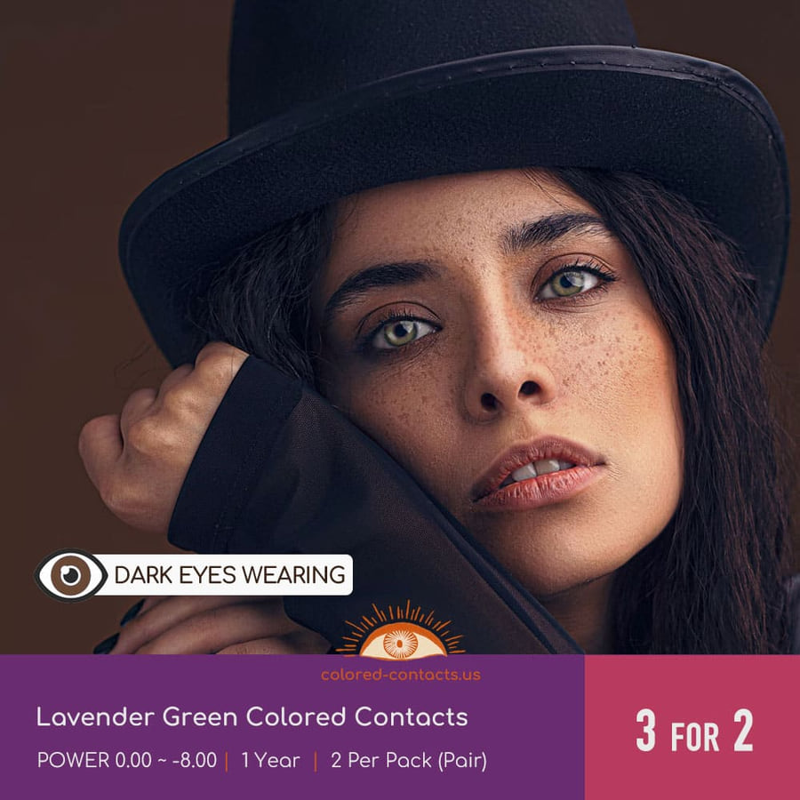 Lavender Green Colored Contacts