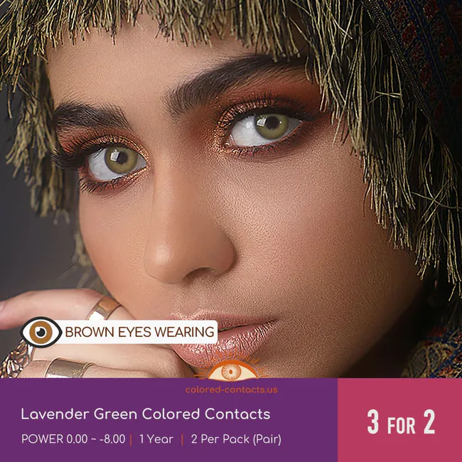 Lavender Green Colored Contacts