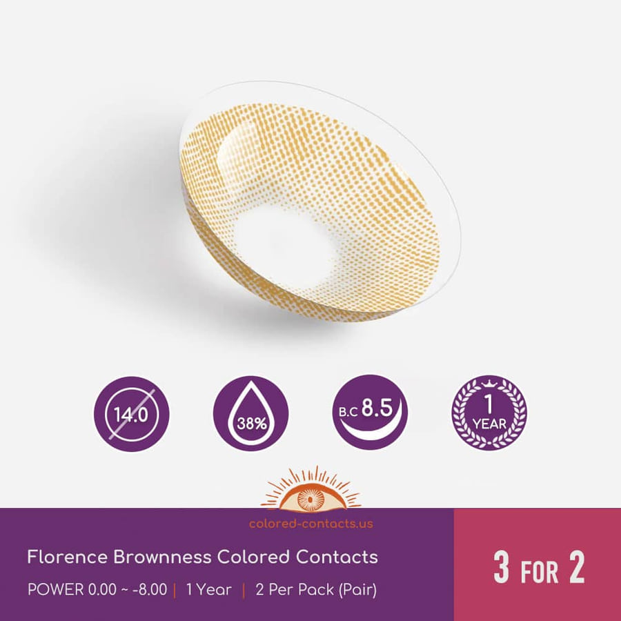 Florence Brownness Colored Contacts - Ccus Eyewear · Premium Colored Contacts Florence Brownness Colored Contacts