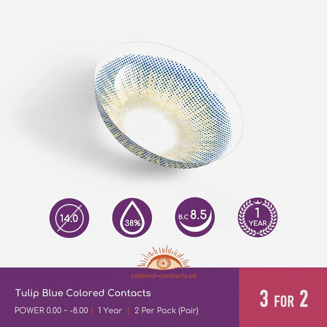 Tulip Blue Colored Contacts - Ccus Eyewear · Premium Colored Contacts Tulip Blue Colored Contacts