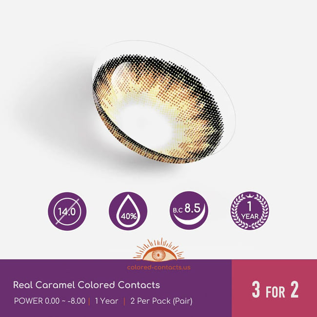 Real Caramel Colored Contacts - Ccus Eyewear · Premium Colored Contacts Real Caramel Colored Contacts