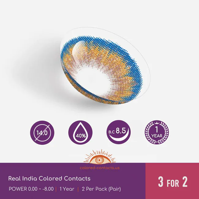 Real India Colored Contacts