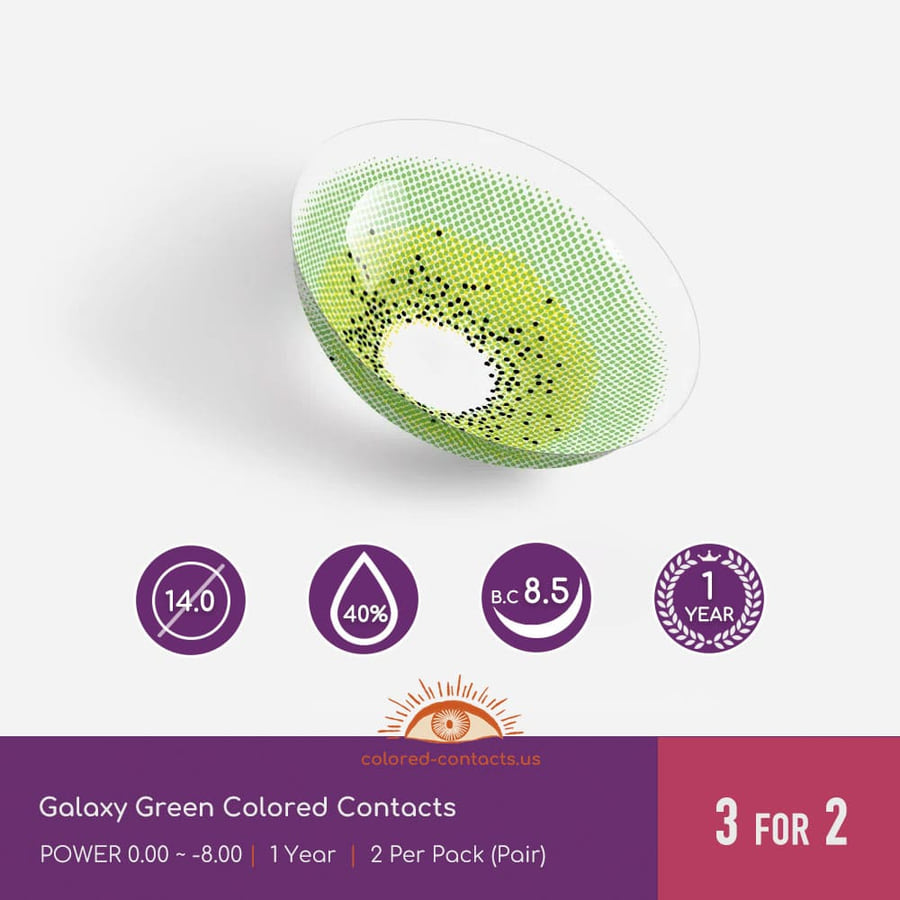 Galaxy Green Colored Contacts - Ccus Eyewear · Premium Colored Contacts Galaxy Green Colored Contacts