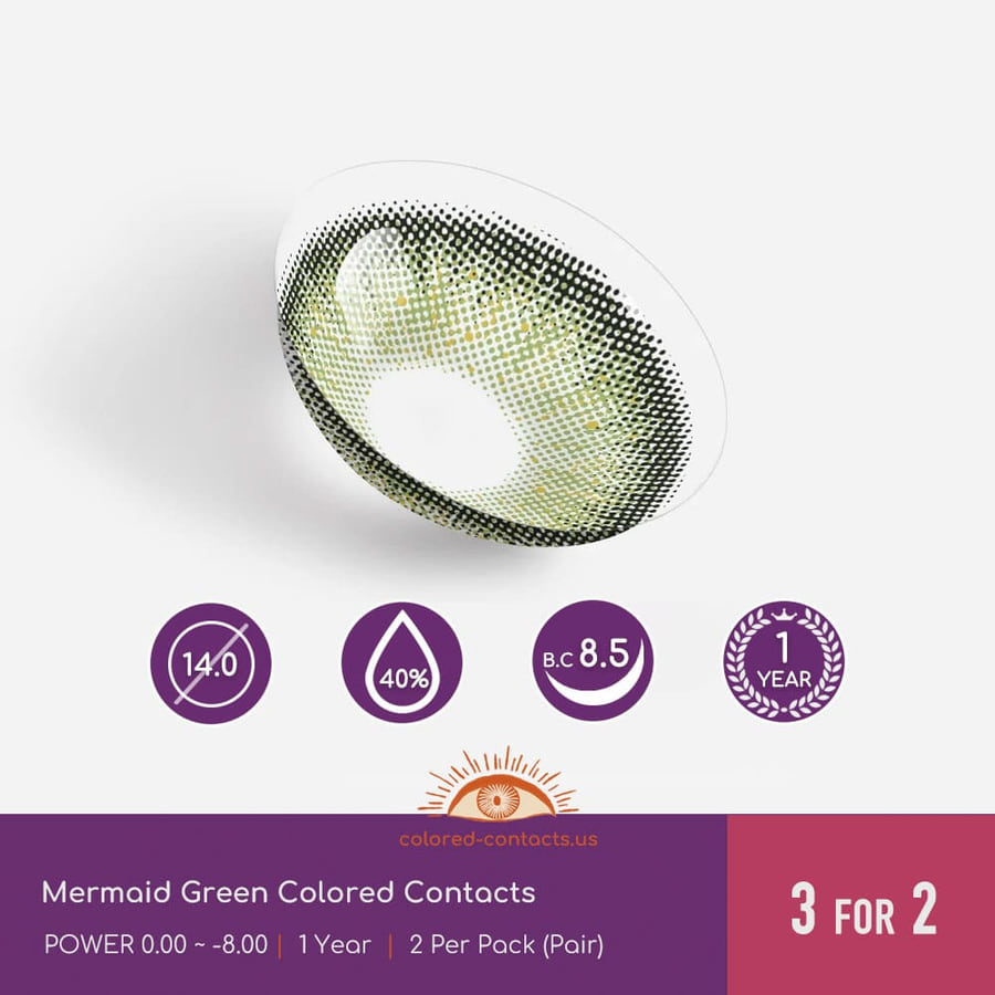 Mermaid Green Colored Contacts
