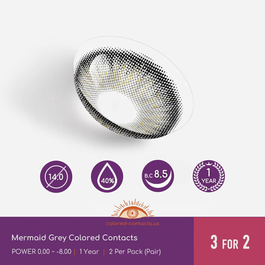 Mermaid Grey Colored Contacts