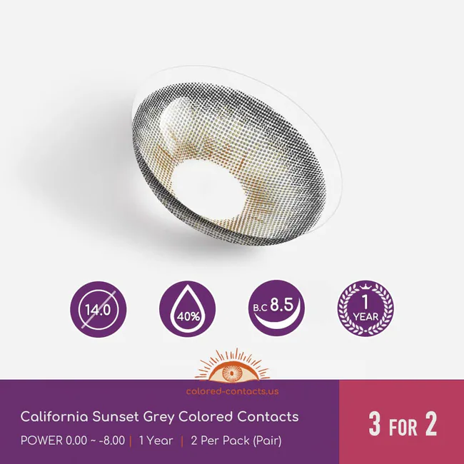 California Sunset Grey Colored Contacts