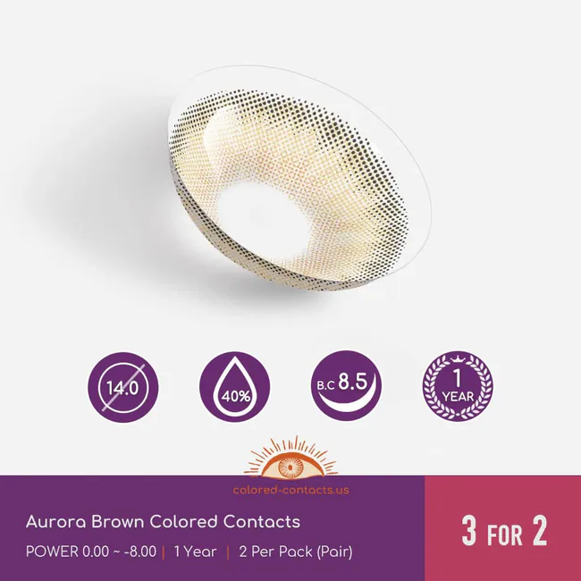 Aurora Brown Colored Contacts - Ccus Eyewear · Premium Colored Contacts Aurora Brown Colored Contacts