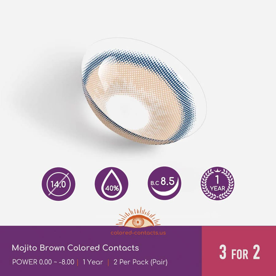 Mojito Brown Colored Contacts - Ccus Eyewear · Premium Colored Contacts Mojito Brown Colored Contacts