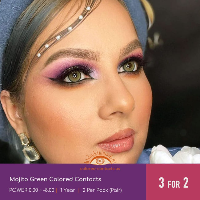 Mojito Green Colored Contacts