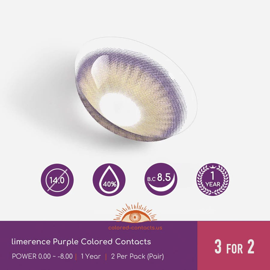 Limerence Purple Colored Contacts - Ccus Eyewear · Premium Colored Contacts Limerence Purple Colored Contacts