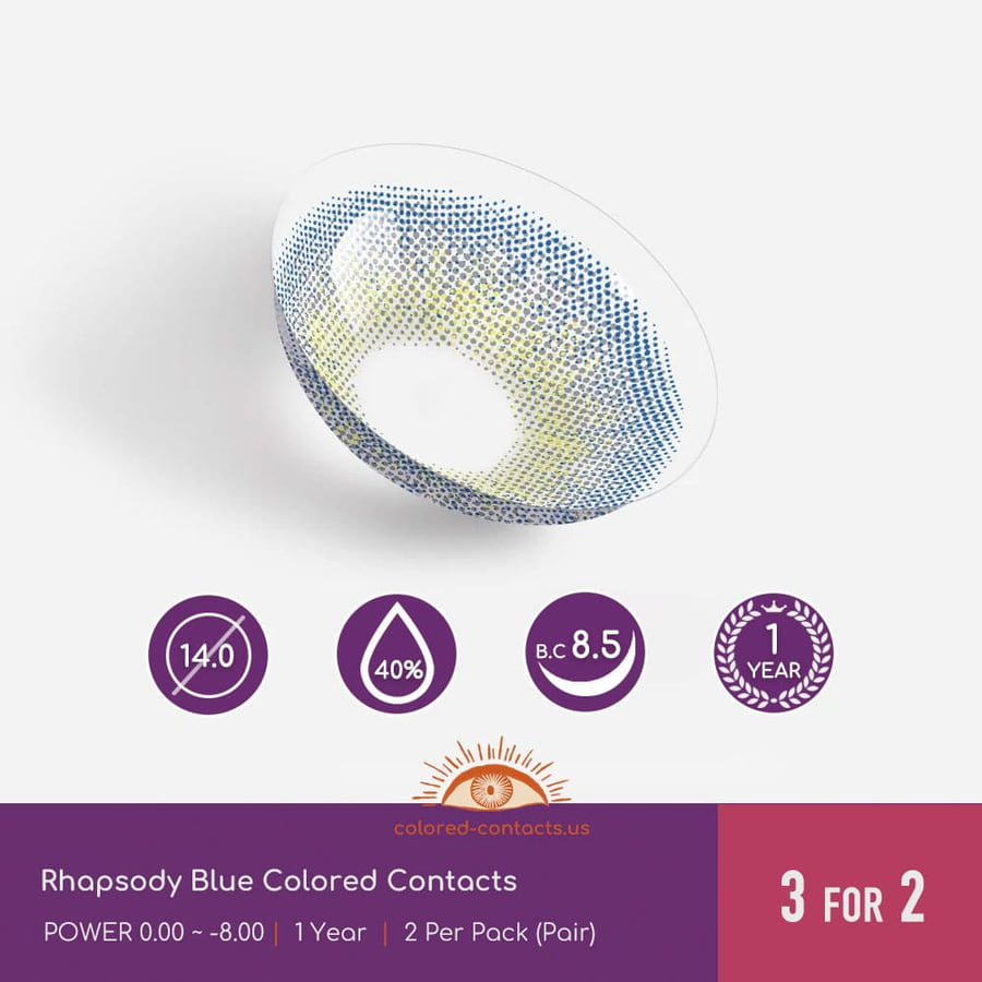 Rhapsody Blue Colored Contacts