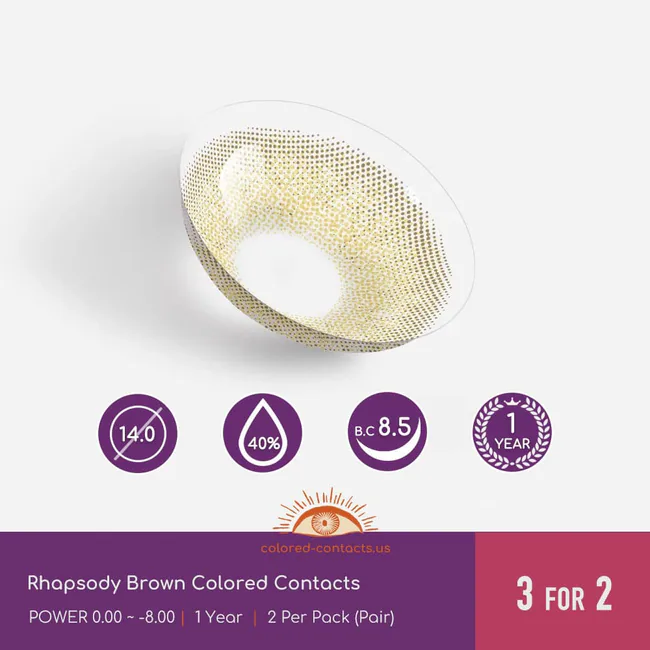 Rhapsody Brown Colored Contacts