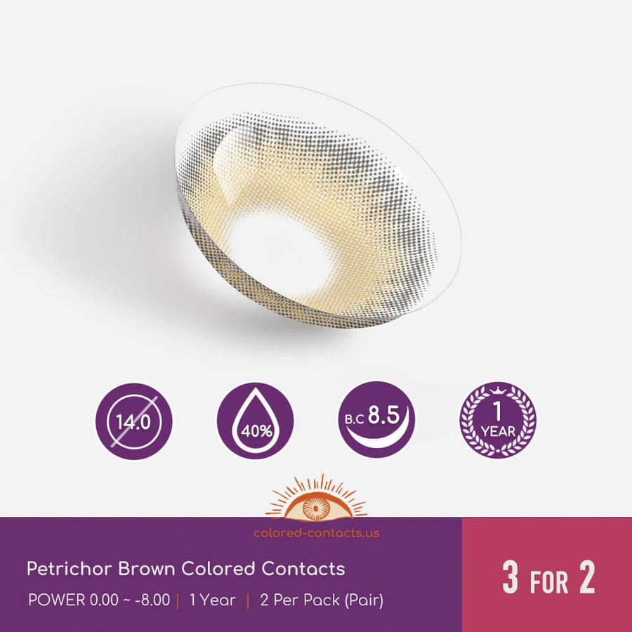 Petrichor Brown Colored Contacts