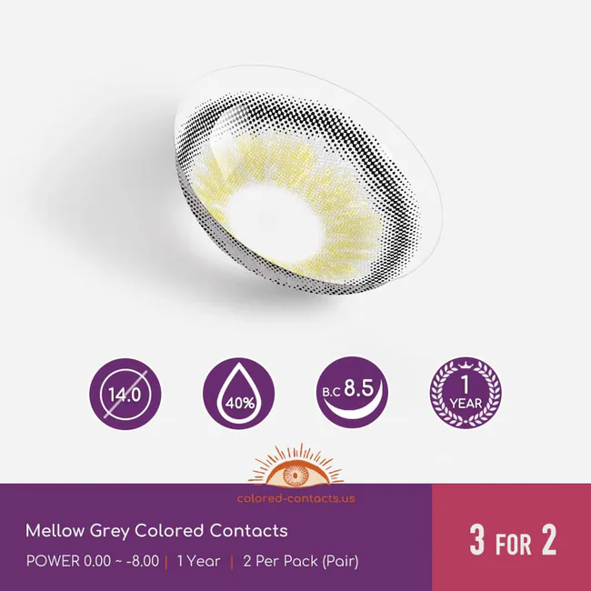 Mellow Grey Colored Contacts