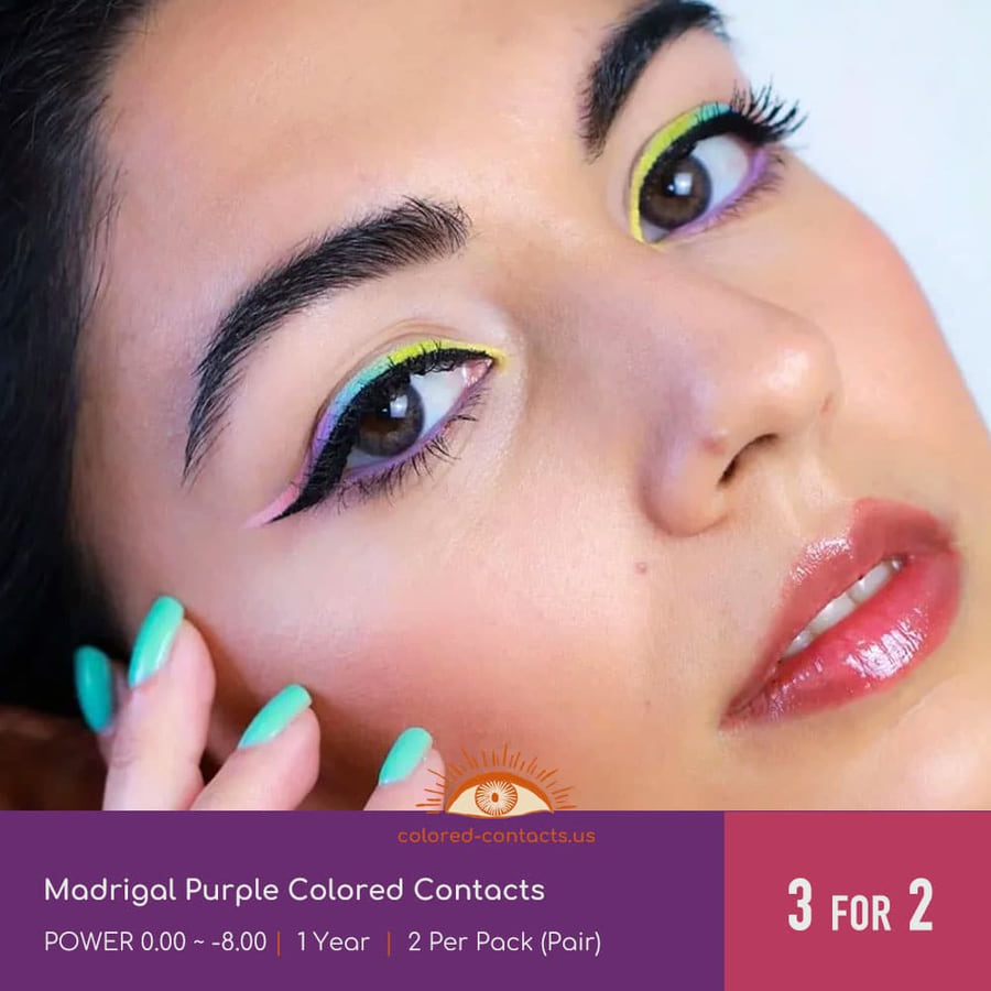 Madrigal Purple Colored Contacts - Ccus Eyewear · Premium Colored Contacts Madrigal Purple Colored Contacts