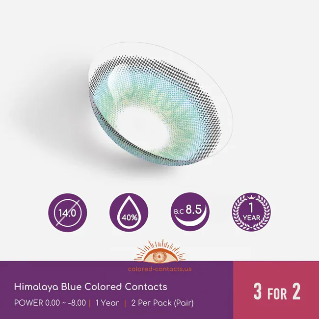 Himalaya Blue Colored Contacts - Ccus Eyewear · Premium Colored Contacts Himalaya Blue Colored Contacts