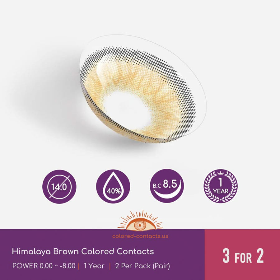Himalaya Brown Colored Contacts - Ccus Eyewear · Premium Colored Contacts Himalaya Brown Colored Contacts