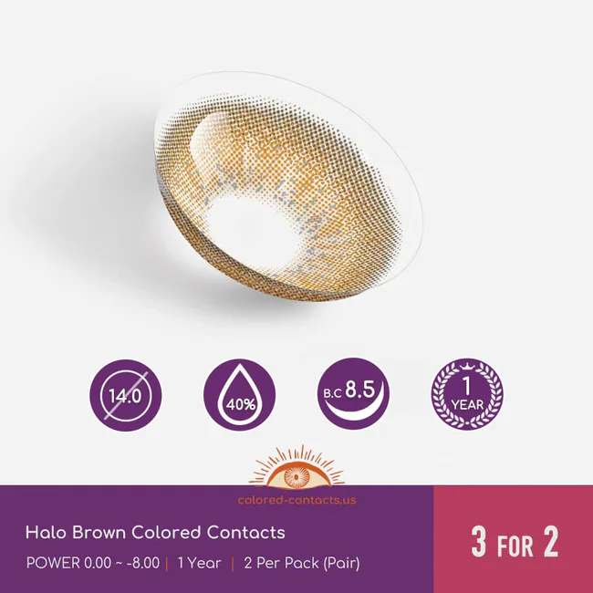 Halo Brown Colored Contacts