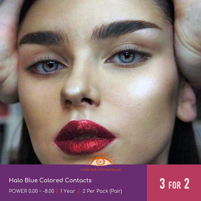 Halo Blue Colored Contacts - Ccus Eyewear · Premium Colored Contacts Halo Blue Colored Contacts