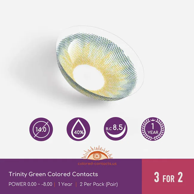 Trinity Green Colored Contacts