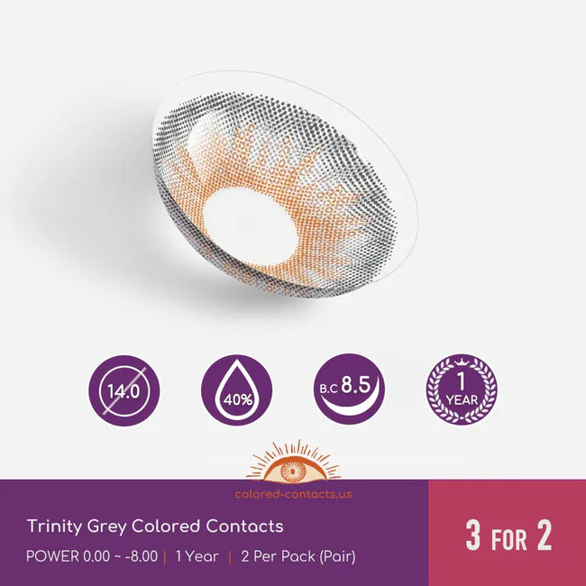 Trinity Grey Colored Contacts