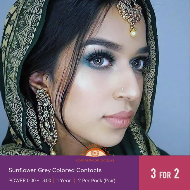 Sunflower Grey Colored Contacts