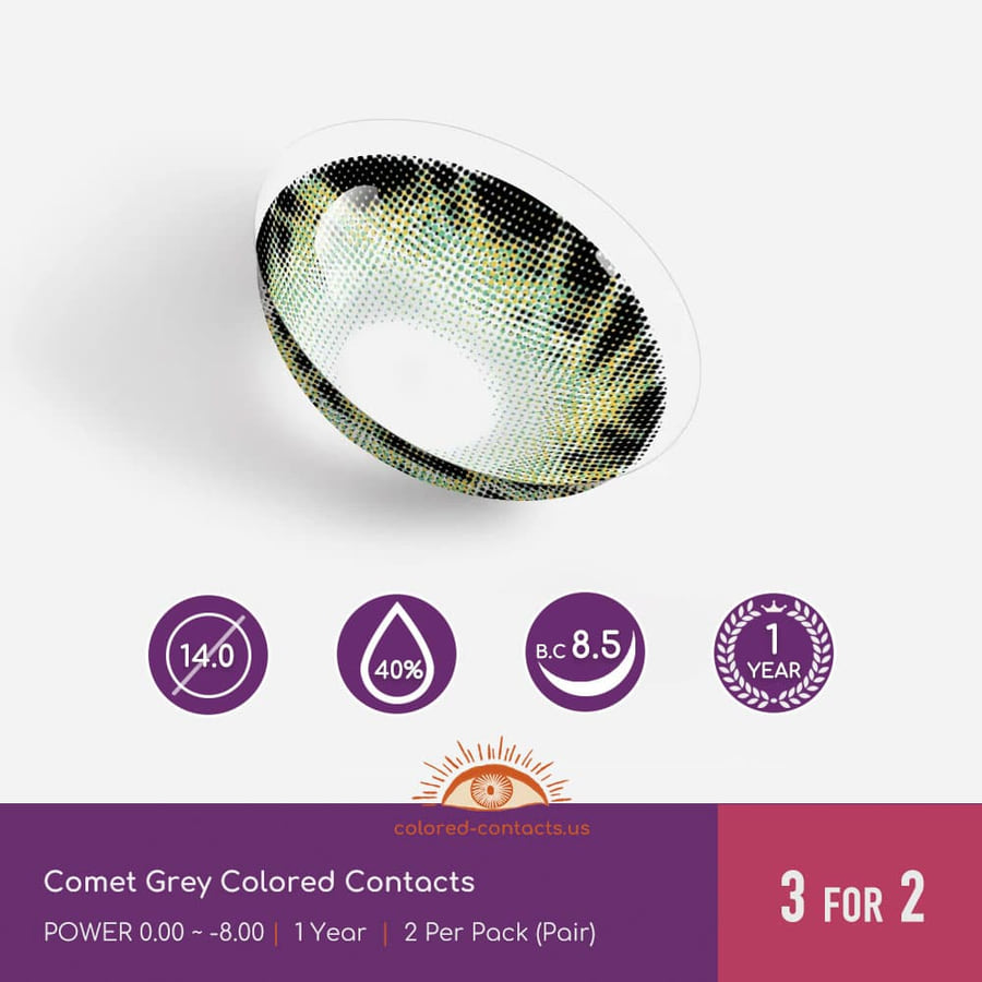 Comet Grey Colored Contacts - Ccus Eyewear · Premium Colored Contacts Comet Grey Colored Contacts