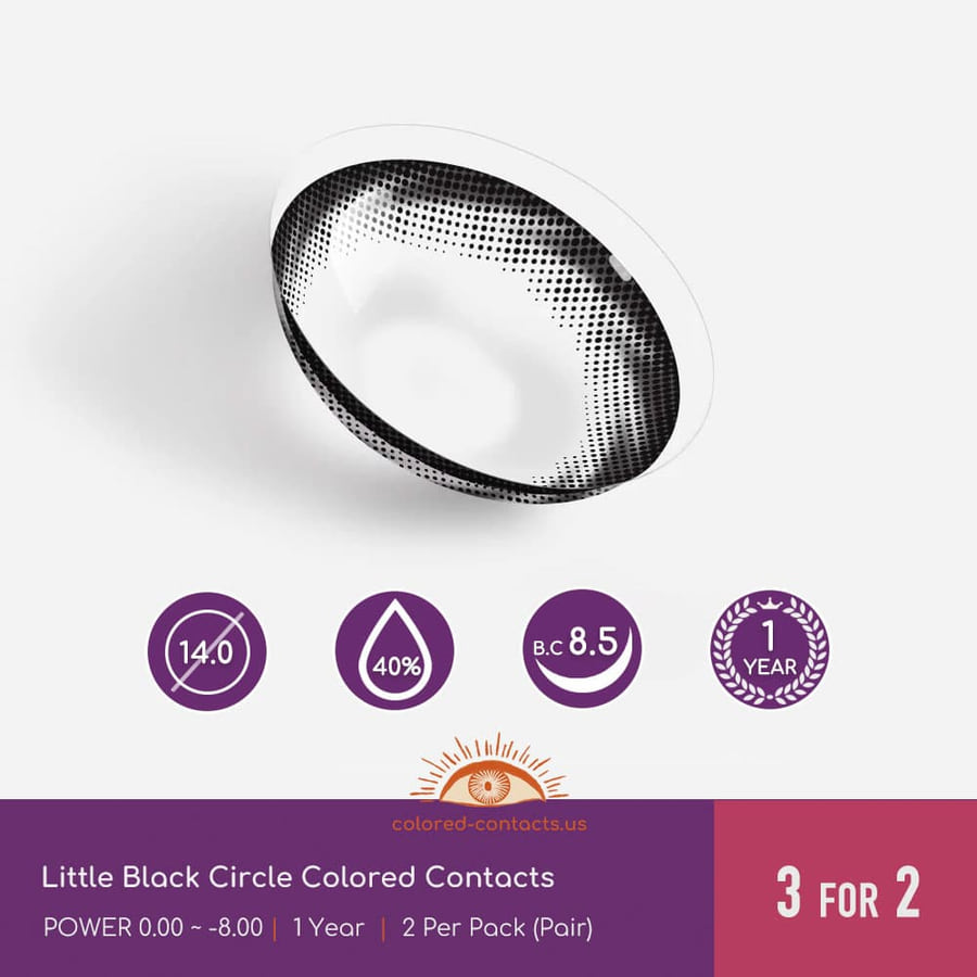 Little Black Circle Colored Contacts - Ccus Eyewear · Premium Colored Contacts Little Black Circle Colored Contacts