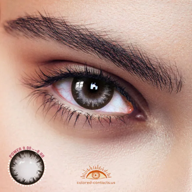 Snowflake Black Circle Colored Contacts