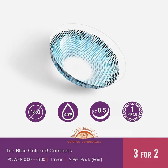 Ice Blue Colored Contacts
