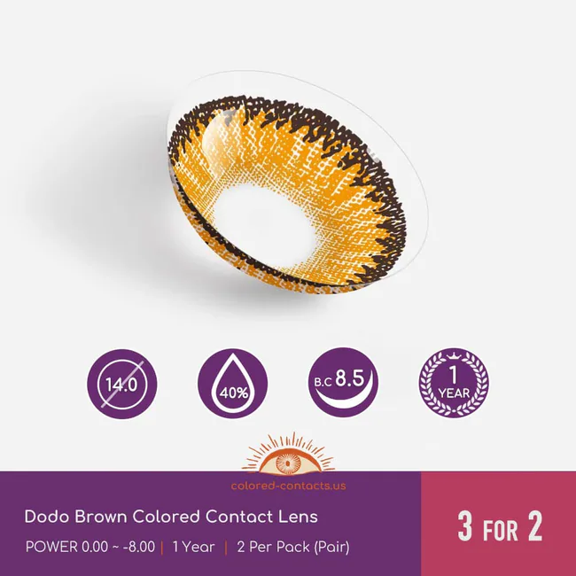 Dodo Brown Colored Contact Lens - Ccus Eyewear · Premium Colored Contacts Dodo Brown Colored Contact Lens