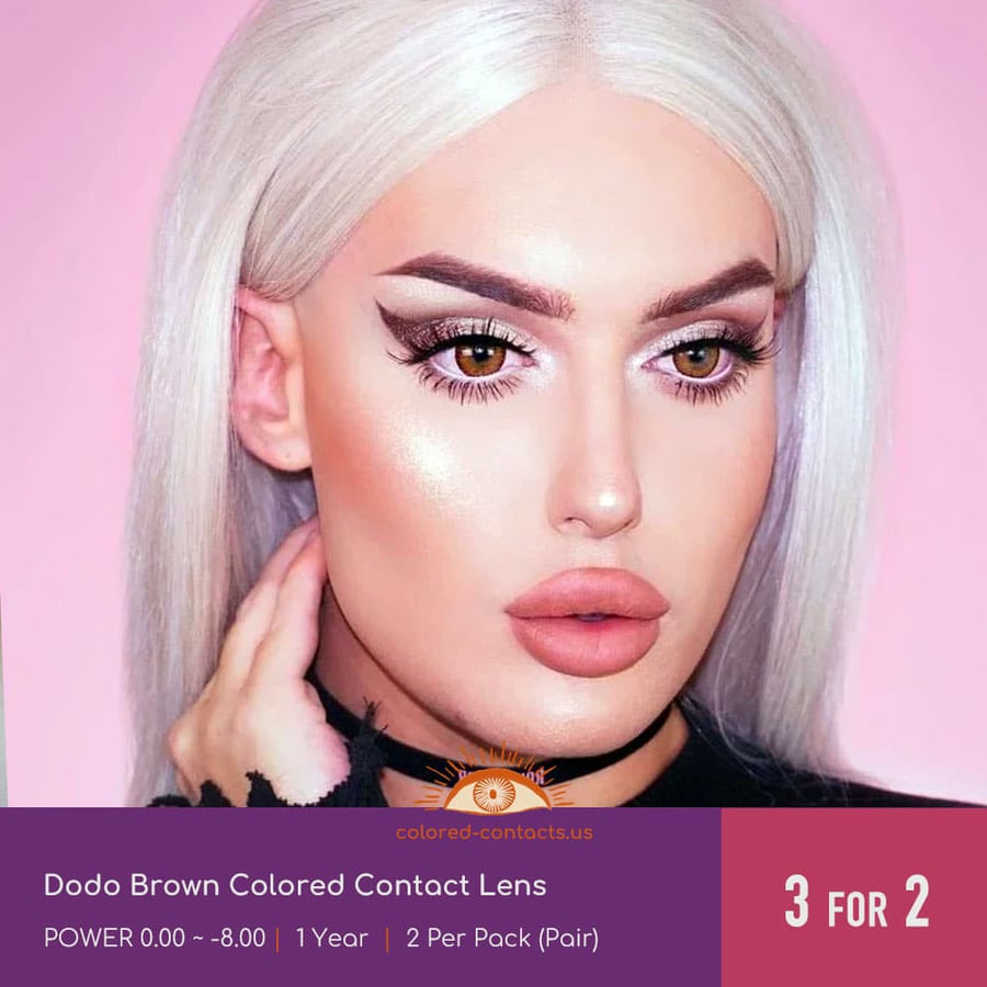 Dodo Brown Colored Contact Lens - Ccus Eyewear · Premium Colored Contacts Dodo Brown Colored Contact Lens