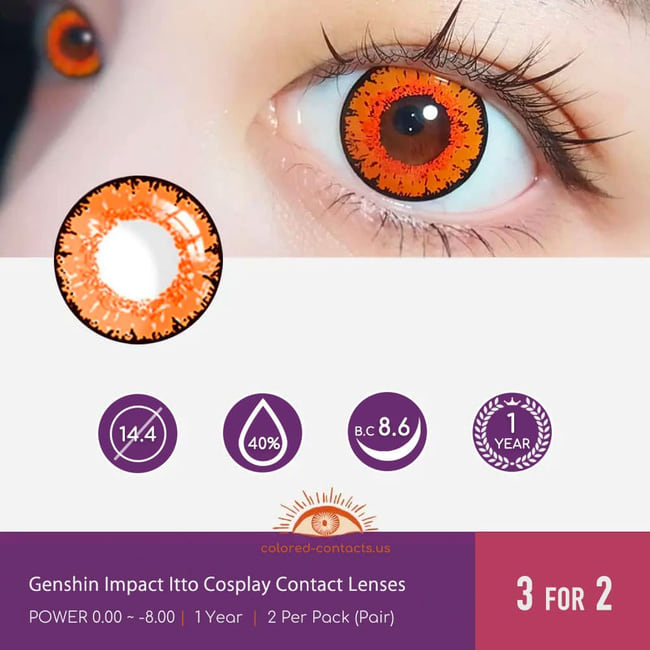 Gi : Itto Cosplay Contact Lenses - Ccus Eyewear · Premium Colored Contacts Genshin Impact Itto Cosplay Contact Lenses
