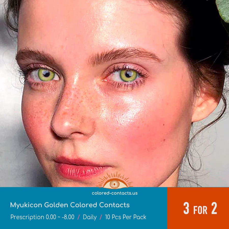 Myukicon Golden Colored Contacts - 10Pcs - Ccus Eyewear · Premium Colored Contacts Myukicon Golden Colored Contacts