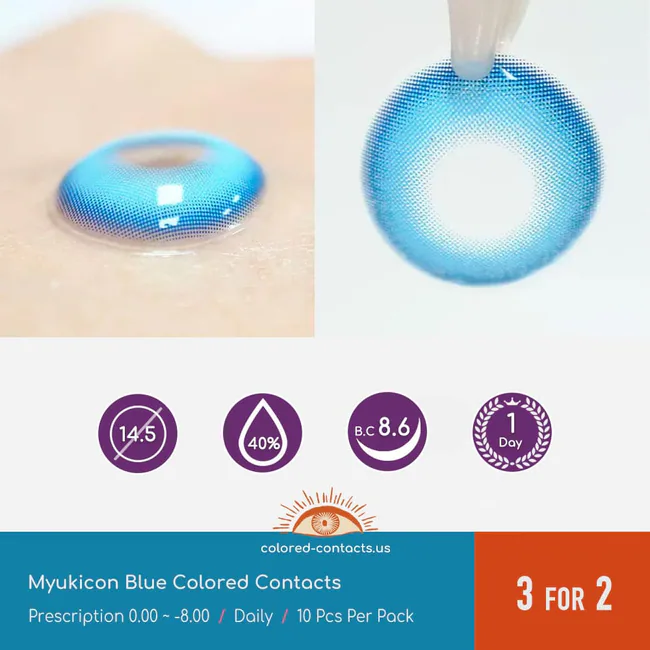 Myukicon Blue Colored Contacts