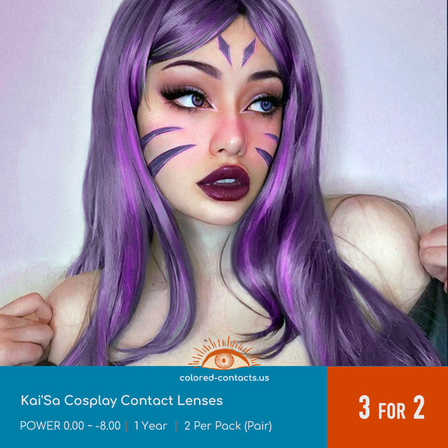 Kai'Sa Cosplay Contact Lenses - Ccus Eyewear · Premium Colored Contacts Kai'Sa Cosplay Contact Lenses
