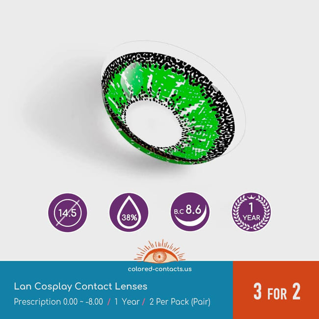 Tof : Lan Cosplay Contact Lenses - Ccus Eyewear · Premium Colored Contacts Tower Of Fantasy : Lan Cosplay Contact Lenses