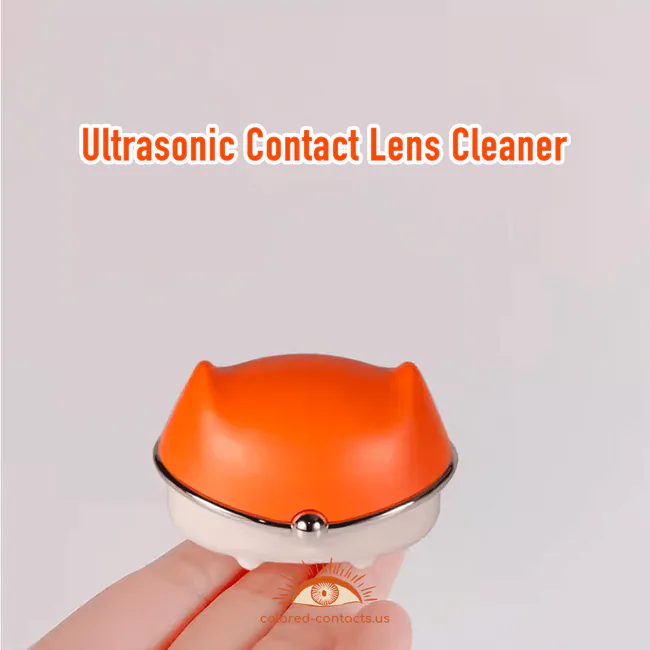 Lithium battery ultrasonic colored contacts cleaner